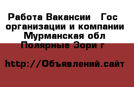 Работа Вакансии - Гос. организации и компании. Мурманская обл.,Полярные Зори г.